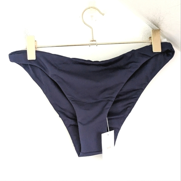 ANDIE SWIM The Cheeky Bottom Bikini Bottom Swimsuit Navy NEW Size S - Picture 1 of 7